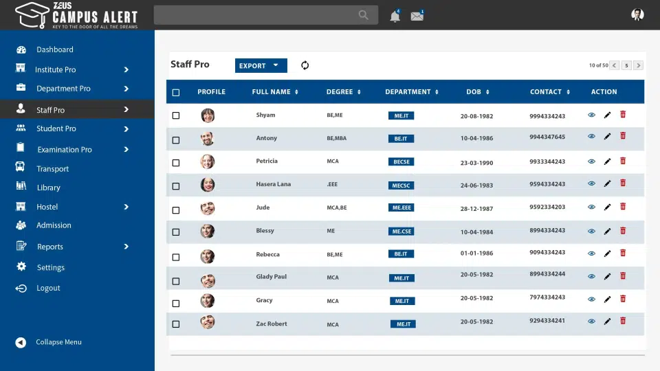 Zeus Campus SaaS Product