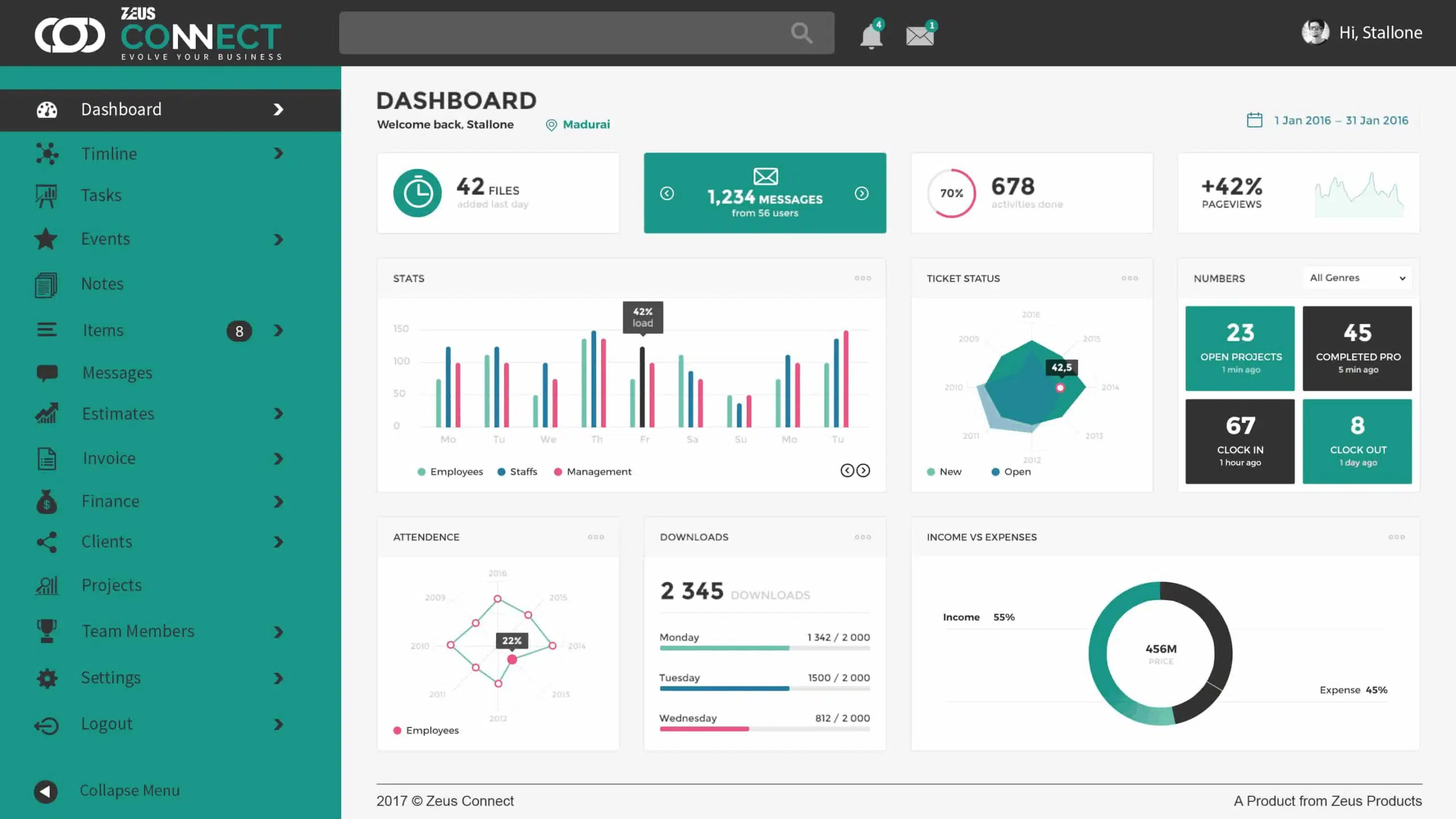 Zeus-Connect-Dashboard