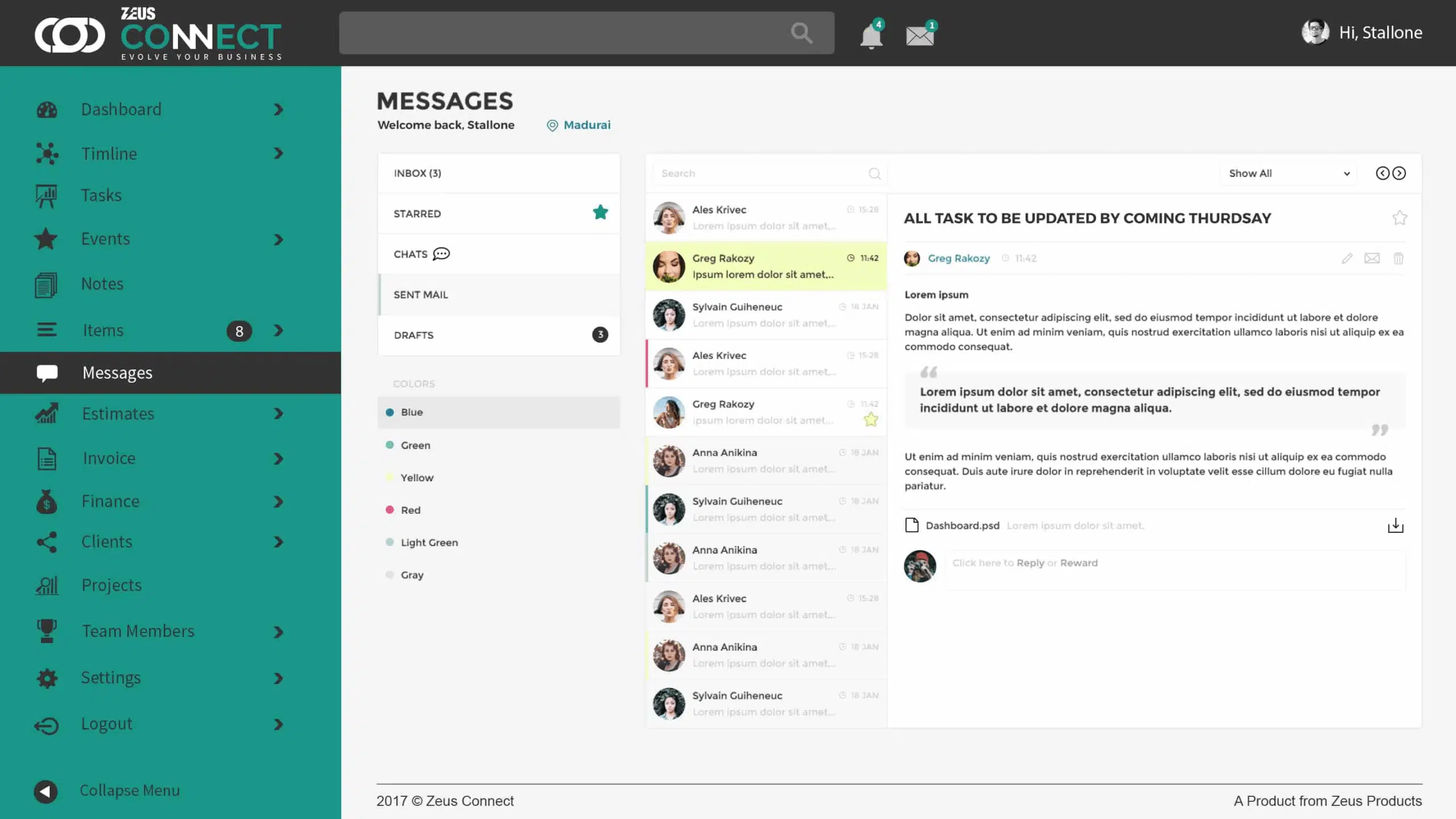 Zeus-Connect-Messages