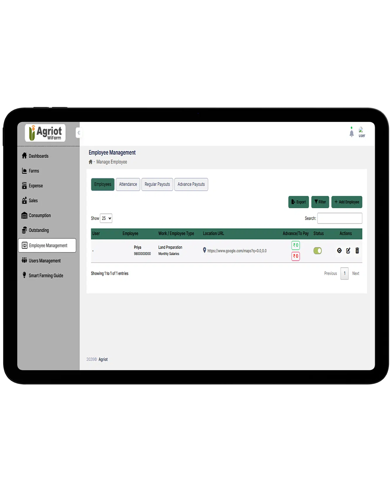 Agrosense Management
